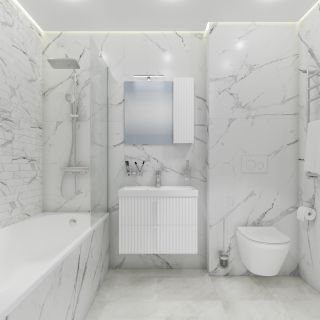 Зеркало-шкаф с подсветкой Санта Юпитер 700367 70 см белый